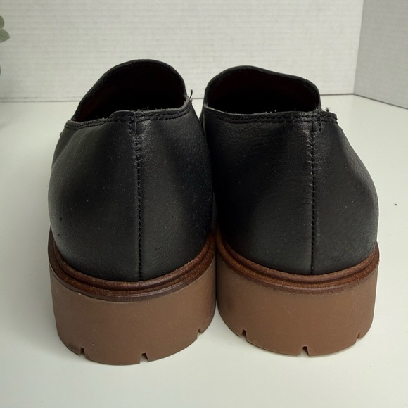 Lucky Brand Women's Tomber Lug Sole Black Leather Loafers Size 8M Minimalist - Picture 8 of 16